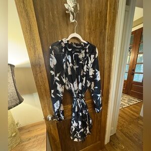 Lauren Ralph Lauren, Floral Navy, purple and White Dress.